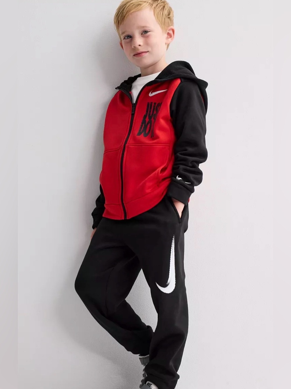 Nike Kids Boys hoodie jogger sweatpants track set size 6 NWT